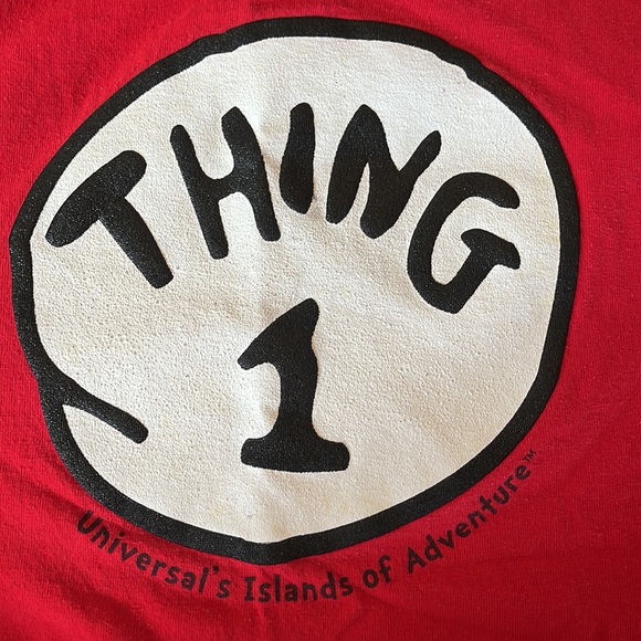 Vtg 2005 UNIVERSAL Orlando Kids Size Medium "Thing 1" Tee-Shirt Quality Soft T - Picture 9 of 10